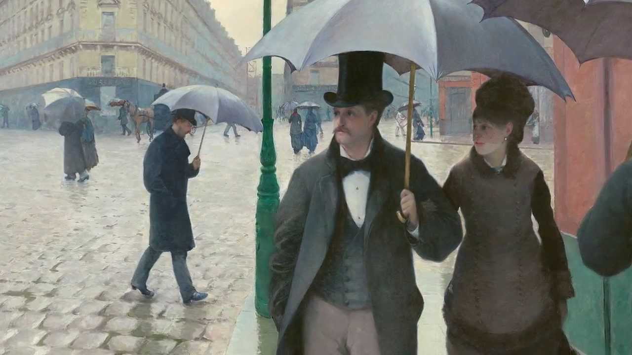 پاریس یک روز بارانی هنر دیدن گوستاو کایبوت